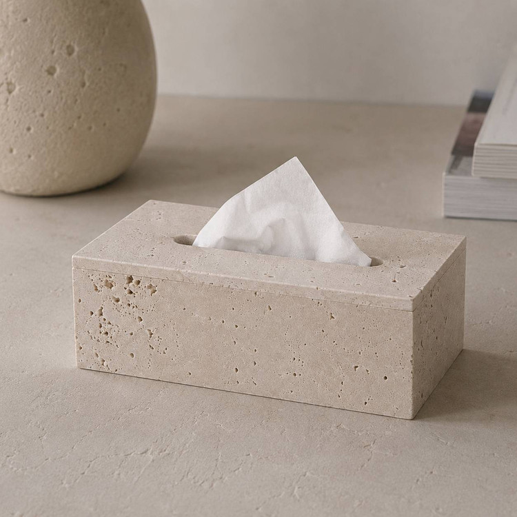 جای دستمال کاغذی مستطیل سنگی